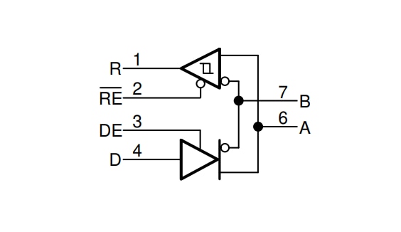 Schematic - Texas Instruments THVD24x0 RS-422/RS-485 Transceivers